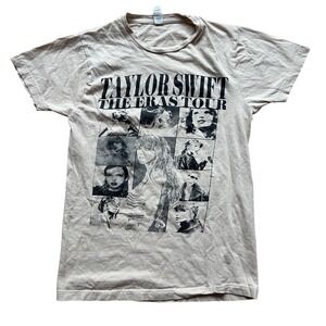 Taylor‎ Swift Eras Tour T-Shirt Small Beige Concert Tee Fan Merch